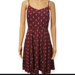 Old Navy Red Pleated Sundress Sleeveless